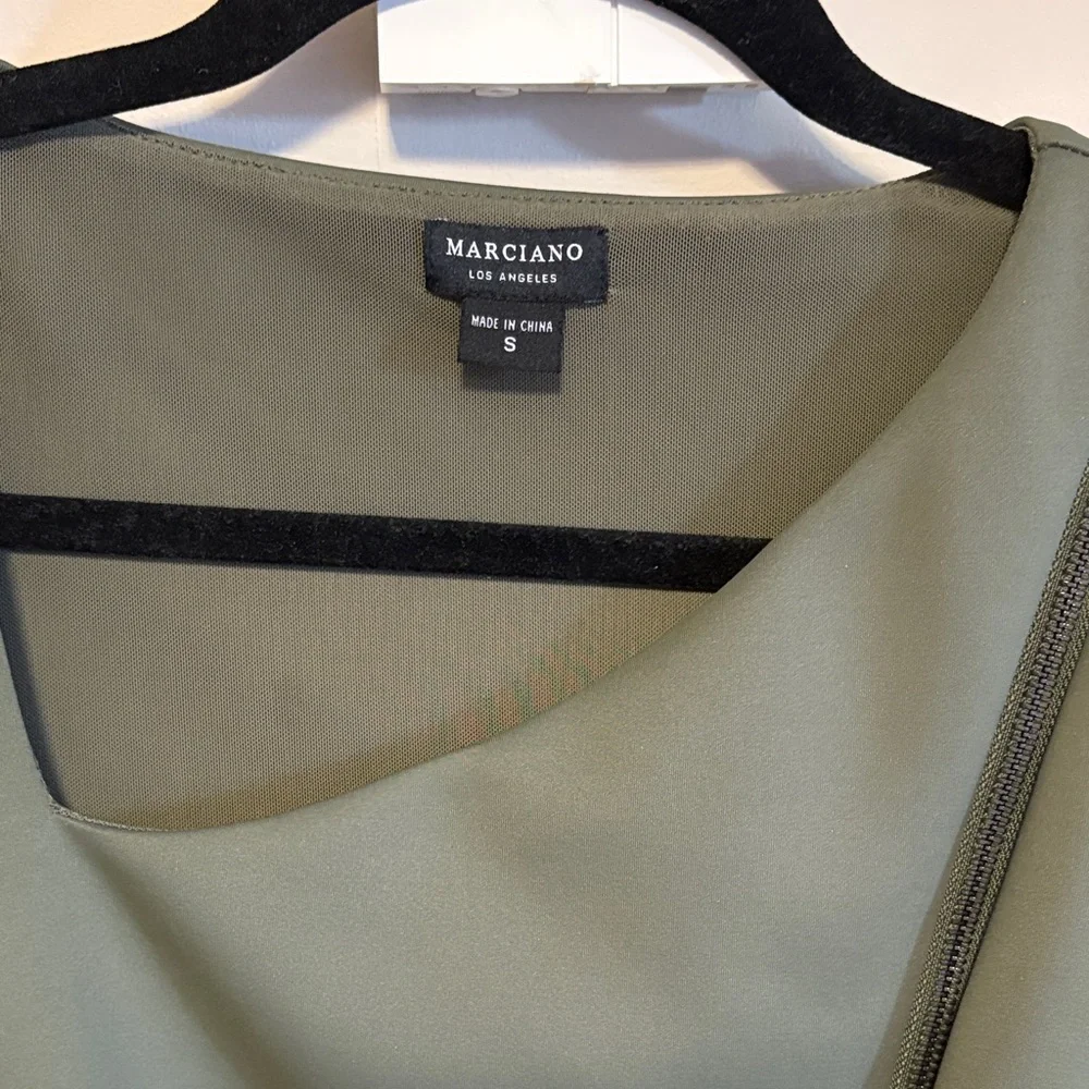 Marciano Olive Green Mini Dress - Picture 3 of 12